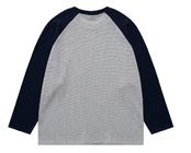 Oem Apparel Manufacturers Men'S Color Block Loong Sleeve Pullover Raglan T Shirt With Print