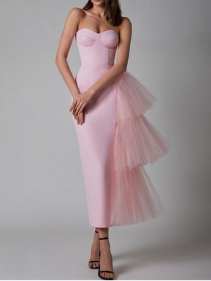 Custom Apparel Factory 100% Polyester Women's Sleeveless V Neck Maxi Dress Long Mesh Slim Slit Dress